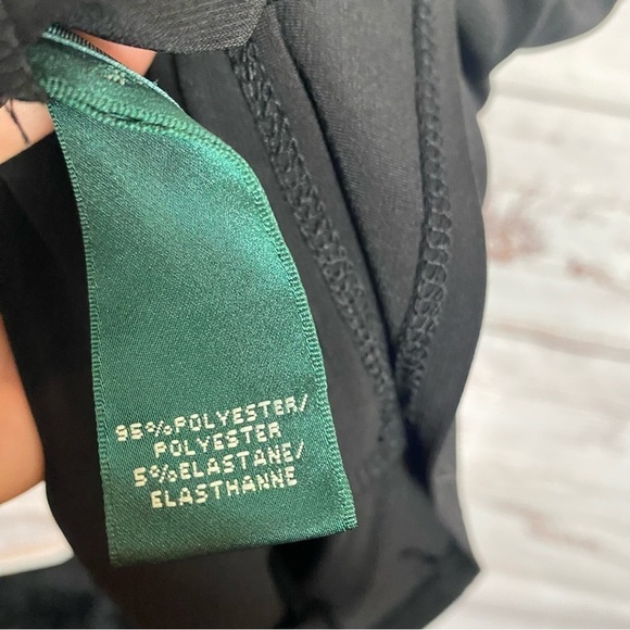 Lauren Ralph Lauren black scoop neck bodycon size 4‎ midi dress - Picture 9 of 10